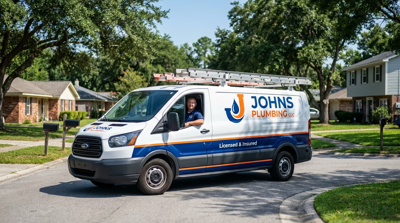 Johns Plumbing LLC service van in Greencastle, PA